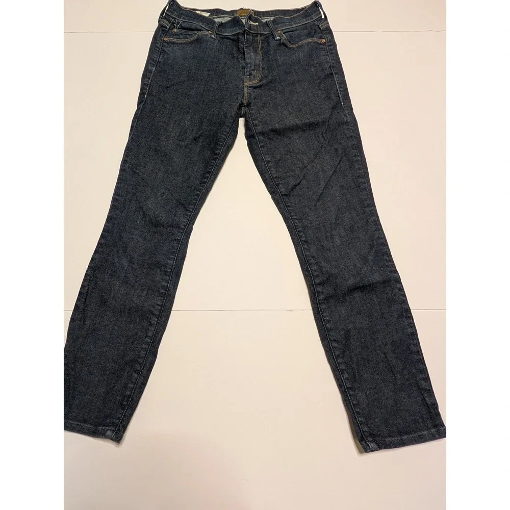 Mother‎ The Looker Crop Skinny Jeans Dark Wash Indigo Stretch Denim Size 26 USA